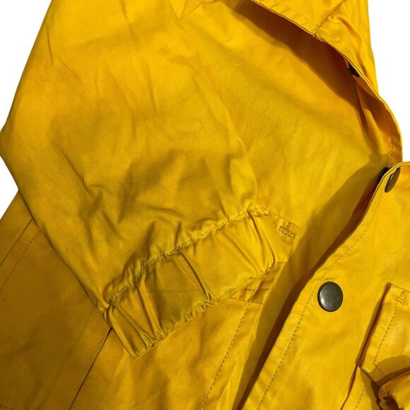 Crew Cuts 3 Yellow Hooded Rain Coat Lined Polyester (some marks) Polyester Blen - Picture 5 of 8